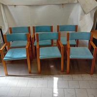 6 sedie modernariato 
