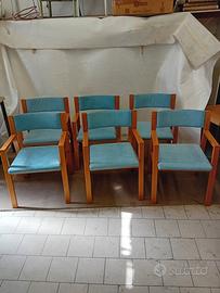 6 sedie modernariato 