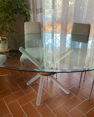 Tavolo pranzo cristallo