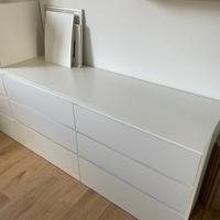 Cassettiera malm ikea bianca nuova