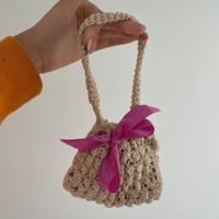 portamonete borsetta uncinetto fatta a mano vintag