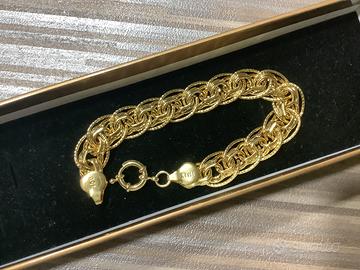 Bracciale placcato oro 14 kt 750