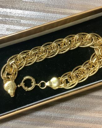 Bracciale placcato oro 14 kt 750