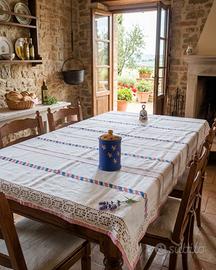 Tovaglia Antica Portoghese in Lino Rustico Grezzo