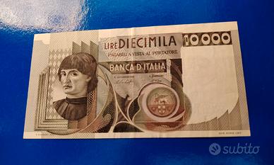 10000 lire castagno  banconota diecimila lire