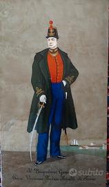 quadro dipinto Napoli militare regno due Sicilie 