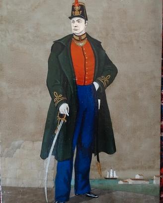 quadro dipinto Napoli militare regno due Sicilie 