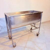 Vasca con ruote in acciaio inossidabile