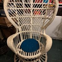 POLTRONA PAVONE VINTAGE BIANCA