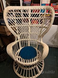 POLTRONA PAVONE VINTAGE BIANCA