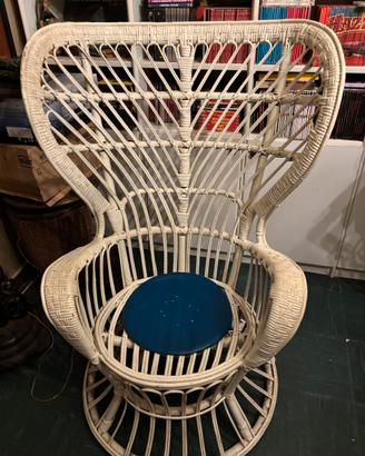 POLTRONA PAVONE VINTAGE BIANCA