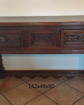 Consolle stile spagnolo in massello