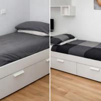 2 LETTI SINGOLI IKEA CON CASSETTONI - € 150