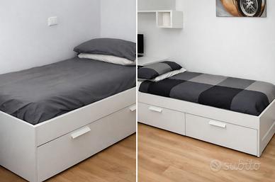 2 LETTI SINGOLI IKEA CON CASSETTONI - € 150