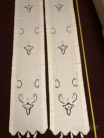 Tende cotone vintage  ricamate a mano