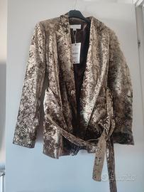giacca velluto oro zara
