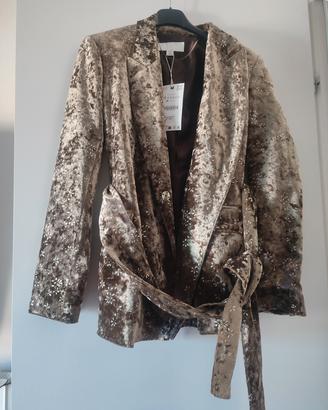 giacca velluto oro zara