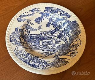 Piatto decorativo in porcellana - blu