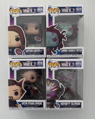 Lotto 4 funko pop marvel what if zombie wanda