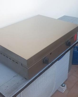 piastra in acciaio 5 mm. con bombole a gas