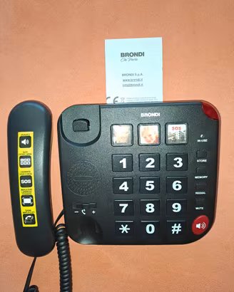 Telefono fisso marca BRONDI modello tasti grandi 