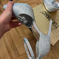 Scarpe con tacco argentate