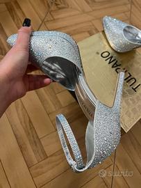 Scarpe con tacco argentate