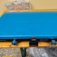 Fornello due fuochi con tavolino supporto