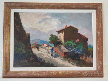 Dipinto - Willy Clemente - Stradina di campagna