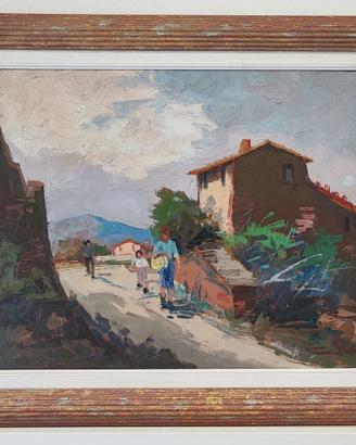 Dipinto - Willy Clemente - Stradina di campagna