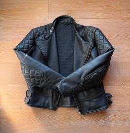 Giubbotto Biker in pella nera