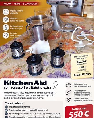 KitchenAid - set completo con tritatutto originale
