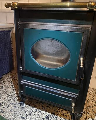 Stufa cucina a legna WEKOS con cerchi per cucinare