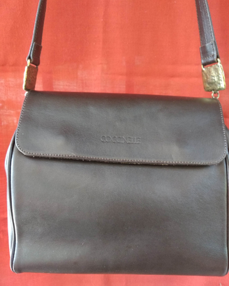 Coccinelle borsa in pelle marrone fondente