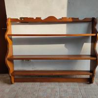 Scaffale mensole piattaia cucina in noce nazionale