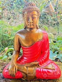 Statua Buddha Indonesia Abito Rosso