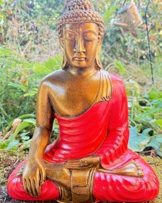 Statua Buddha Indonesia Abito Rosso