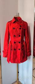 Benetton-Trench coat donna,rosso,taglia it 42