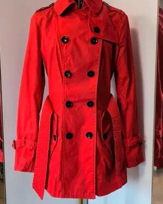 Benetton-Trench coat donna,rosso,taglia it 42