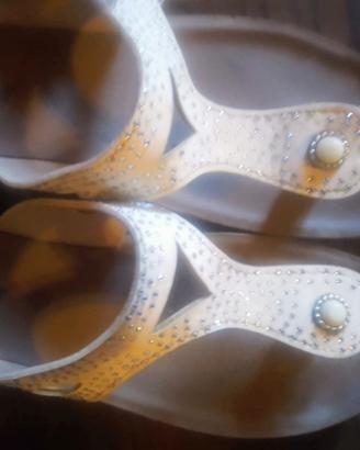 Infradito donna Blu Star con strass – Taglia 38