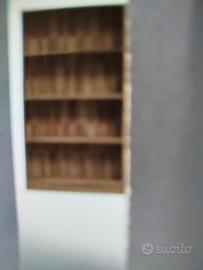 mobile  porta libreria  colore  marrone  scuro