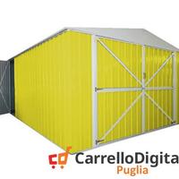 Box acciaio garage lamiera 360x600 giallo