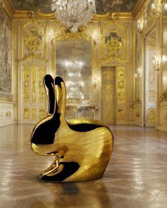 LAMPADA QEEBOO RABBIT CHAIR METAL FINISH