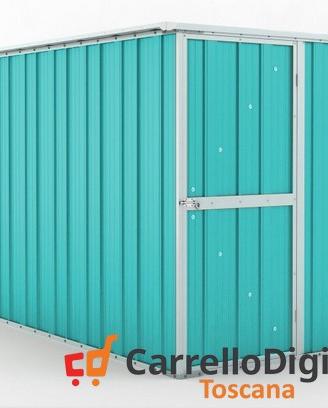 Deposito attrezzi giardino 175x307 azzurro