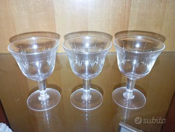 3 Bicchieri Da Liquore Vintage Spighe