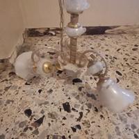 lampadario tre luci in vetro