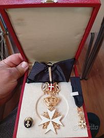 completo ordine cavaliere di Malta,nastro nero 