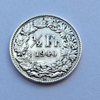 1/2 Franc 1940 argento KM #23 Svizzera