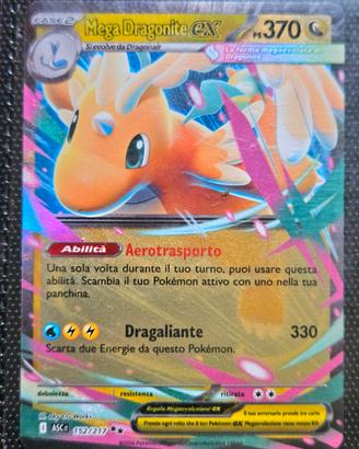 Carta Pokemon Mega Dragonite Ex Rara Italiano