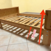 Letto Ikea Vikar allungabile di 3 misure+materasso